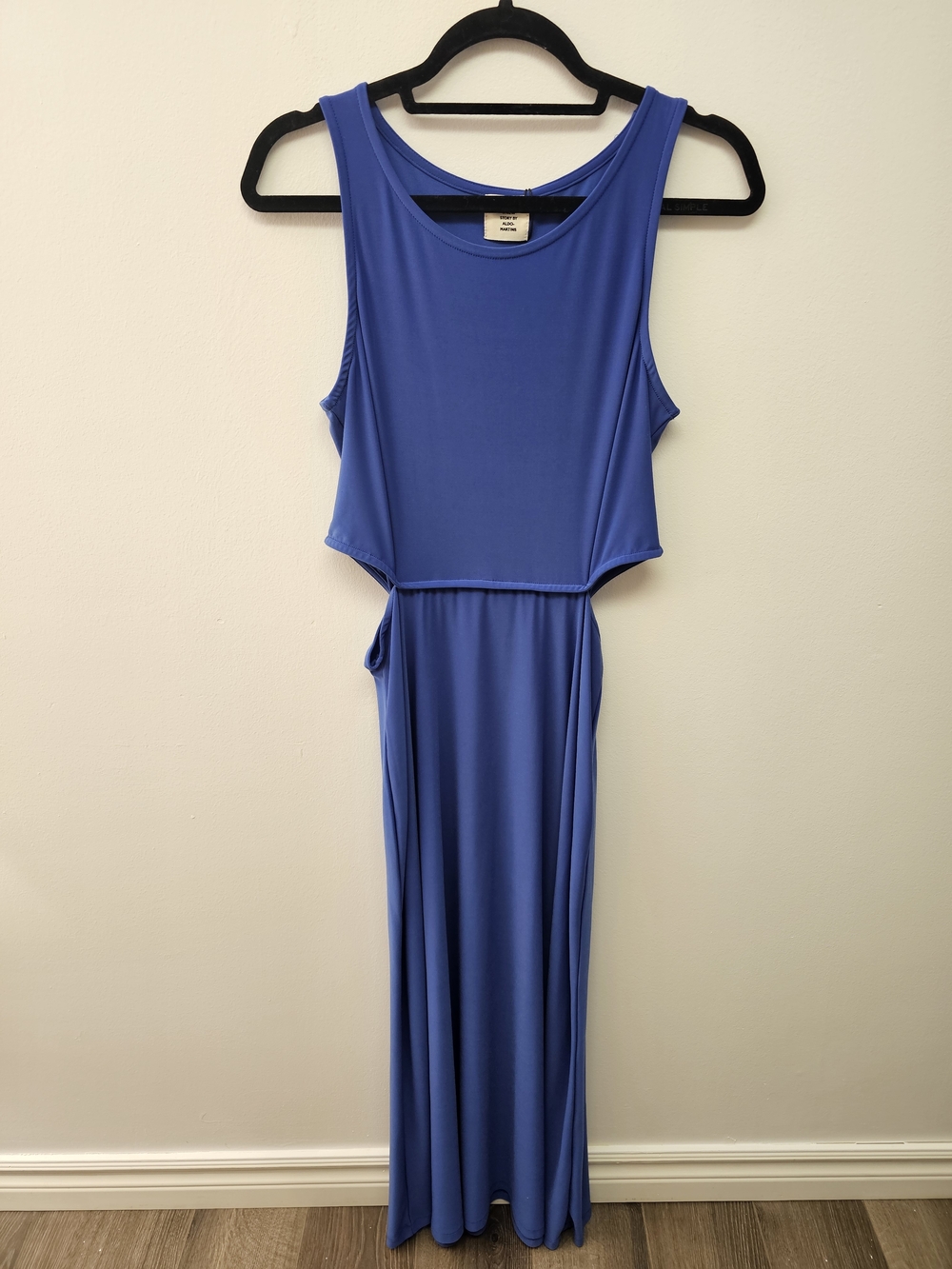 Aldo Martins Blue Sleeveless Cutout Maxi Dress